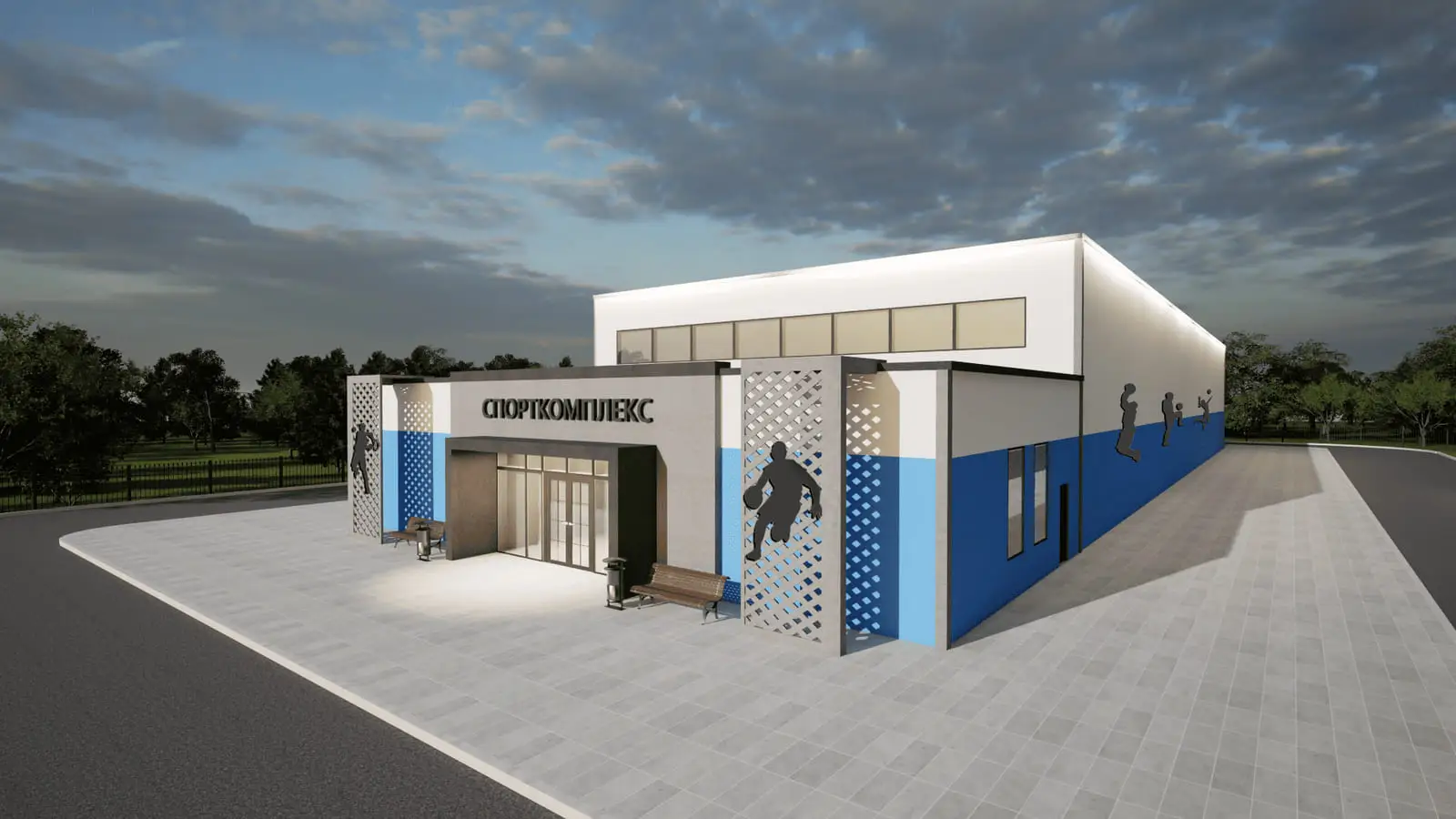 Modular sports complex: visualisation 1