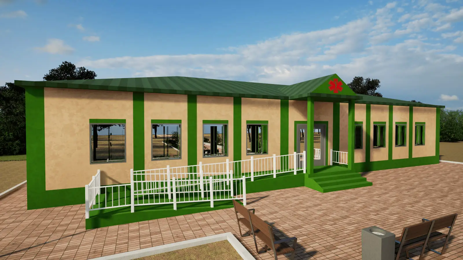 Modular medical outpatient units: visualisation 1