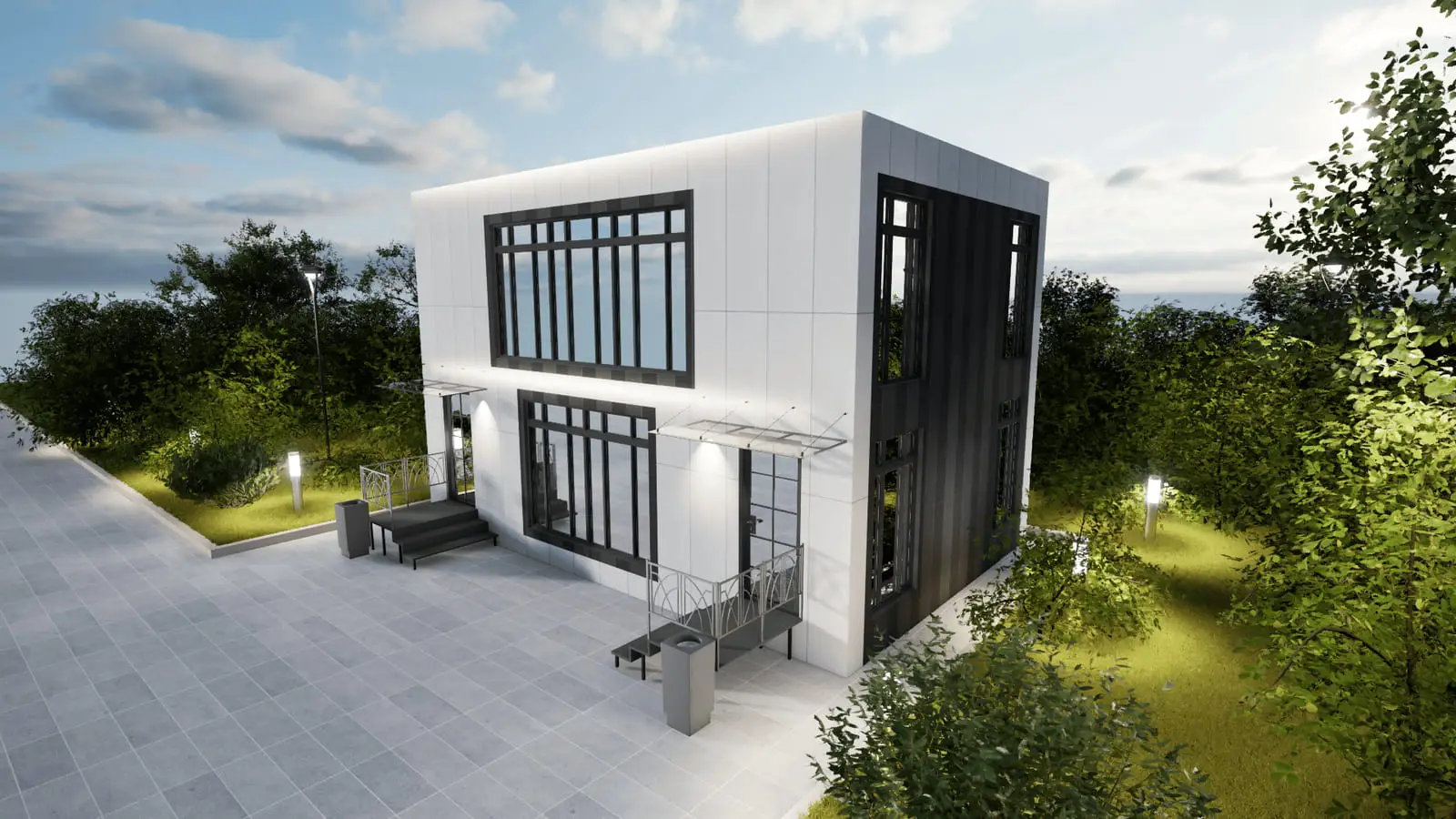 Modular administrative building: visualisation 1
