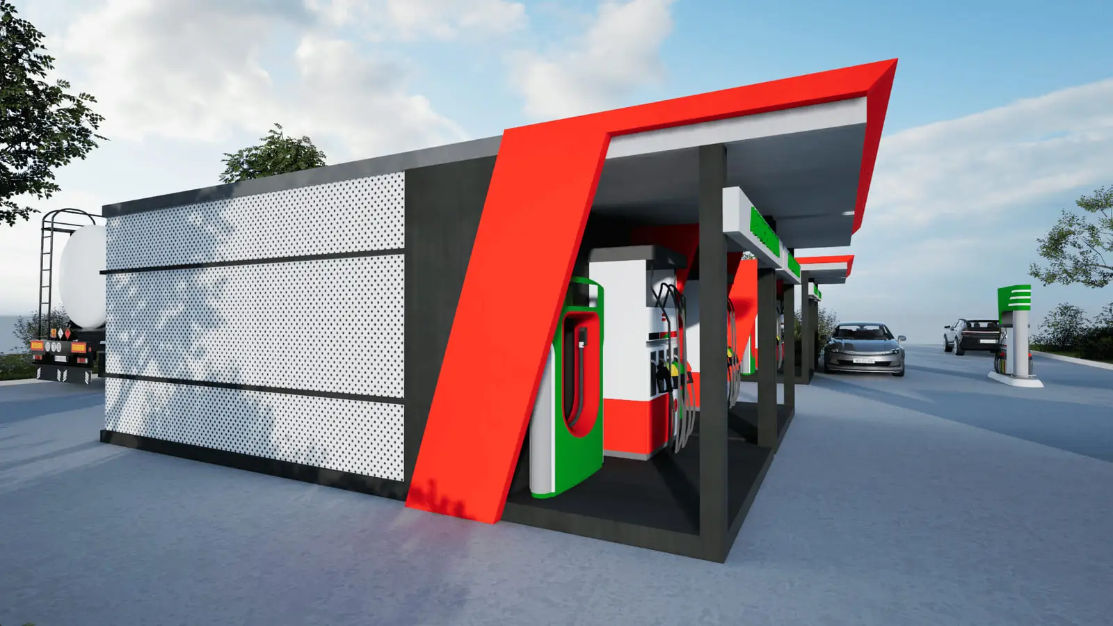 Modular fuel station complex: visualisation 2