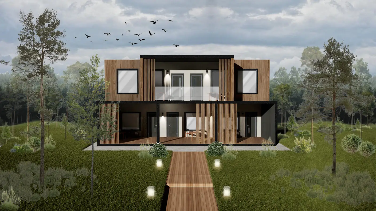 Modular glamping units: visualisation 2