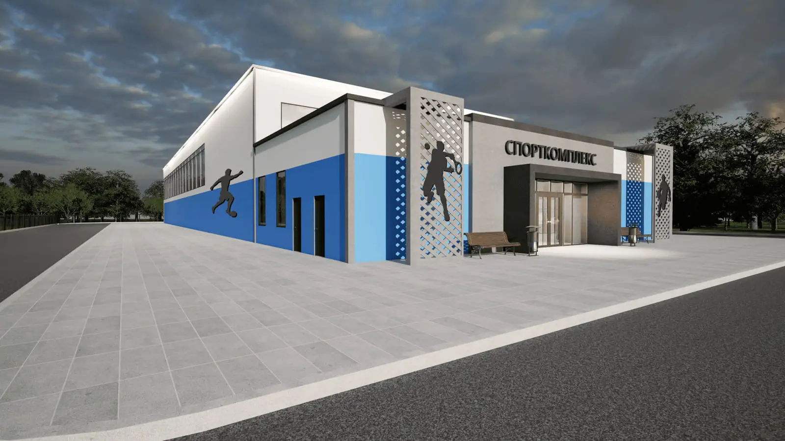 Modular sports complex: visualisation 3