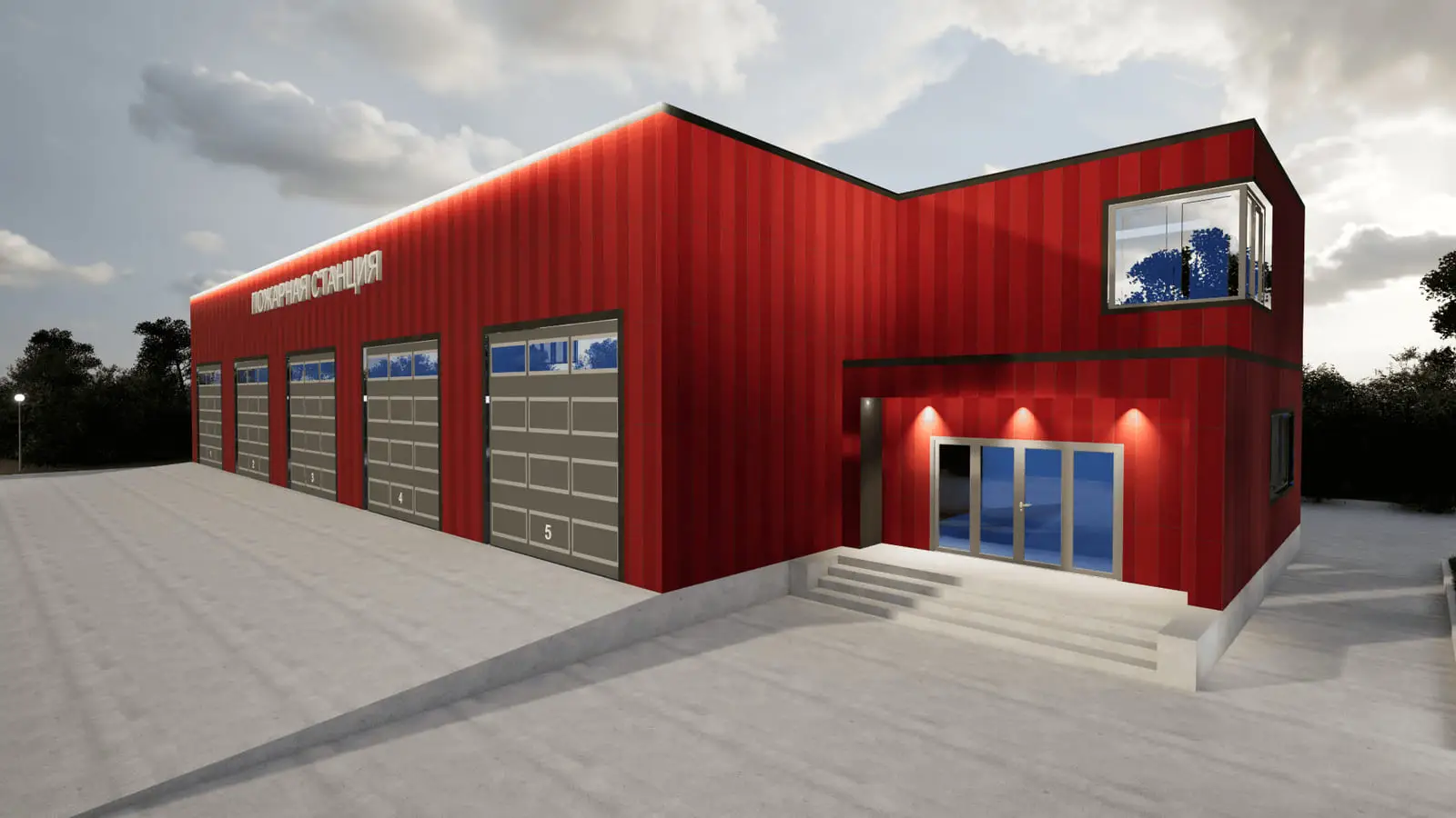 Modular fire station: visualisation 3