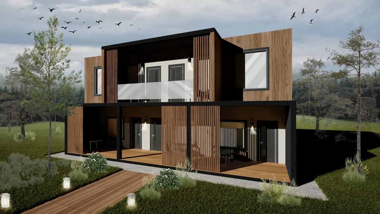 Modular glamping units: visualisation 3