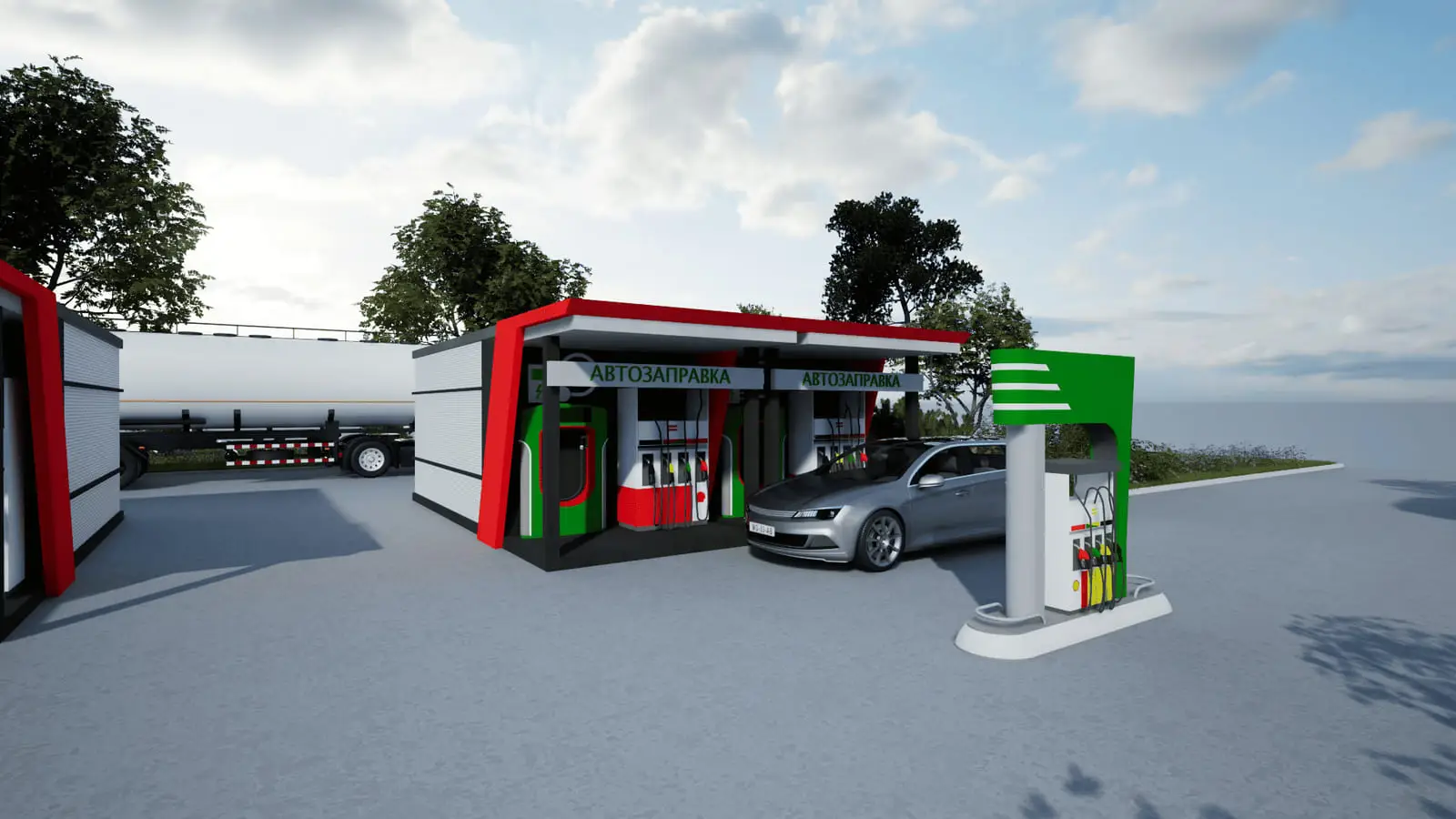 Modular fuel station complex: visualisation 5